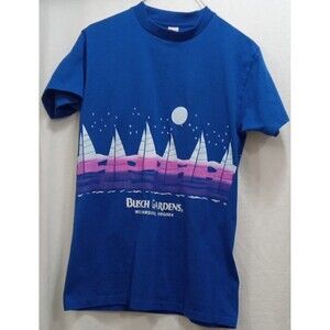 Busch Gardens Williamsburg VA Sailboats Stars Tee Medium Amusement Park LNC NICE